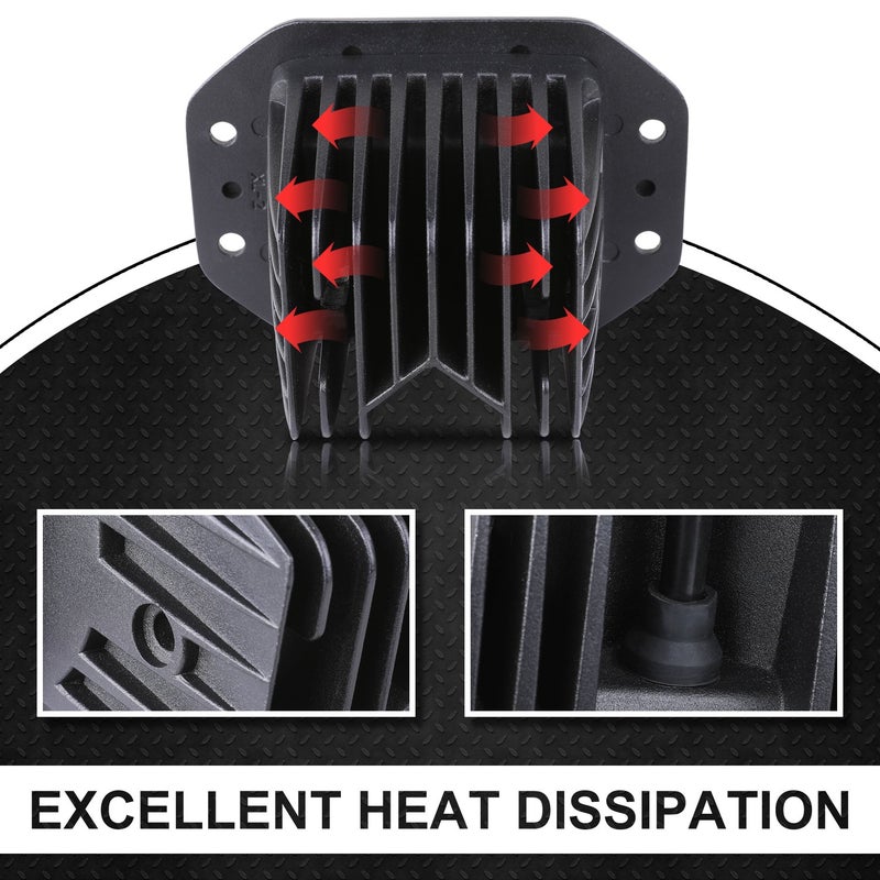 Auto Power Plus Flush Mount LED Pods, Auto Power Plus 2pcs 80W Flush Led Light Bar Spot Flood Driving Lights Super Bright Auxiliary Work Light Waterproof Off Road Backup Fog Lights for Trucks Boat UTV ATV - Image 4